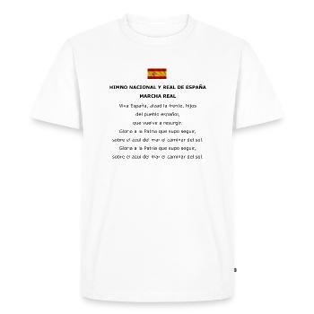 Himno nacional y real de España Marcha Real - T-shirt Premium bio Homme - blanc - Devant - Nico (187cm)
