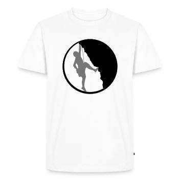 Escalade amusante des sommets - T-shirt Premium bio Homme - blanc - Devant - Nico (187cm)
