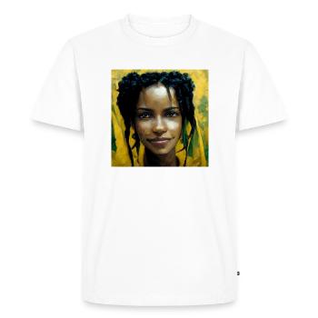 Astronaute Rasta - T-shirt Premium bio Homme - blanc - Devant - Nico (187cm)