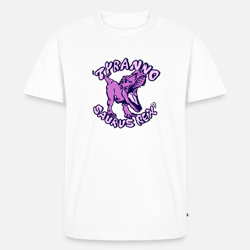 T-Rex - Männer Premium Bio T-Shirt - Weiß