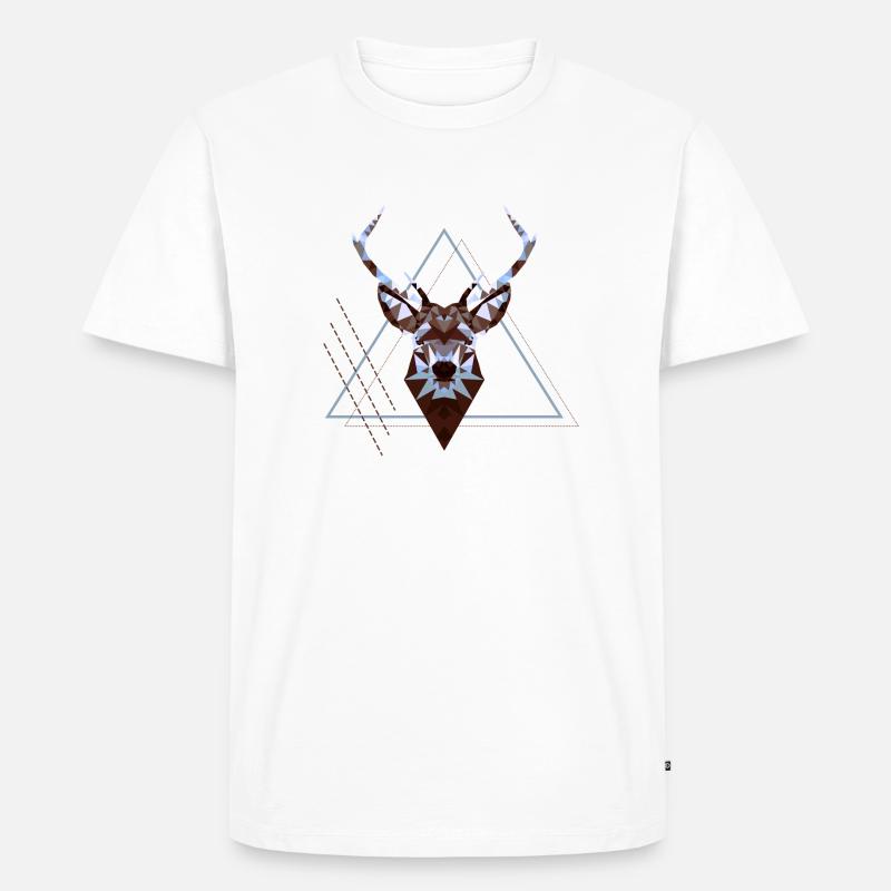 Deer1 - Männer Premium Bio T-Shirt - Weiß