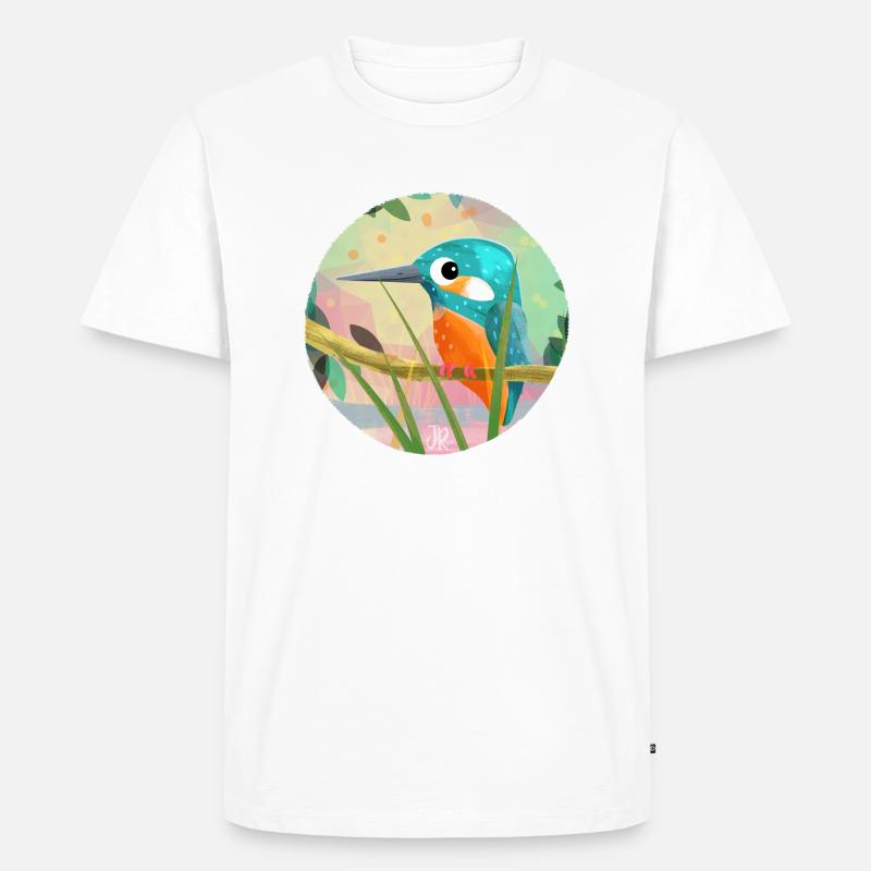 Eisvogel - Männer Premium Bio T-Shirt - Weiß
