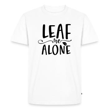Leaf me alone 01b - Men's Premium Organic T-Shirt - white - Front - Nico (187cm)