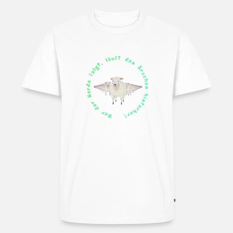 Herdentrieb - Männer Premium Bio T-Shirt - Weiß