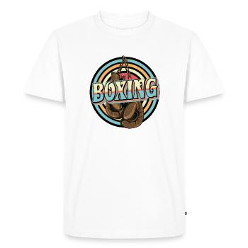Boxing - Men's Premium Organic T-Shirt - white - Front - Nico (187cm)