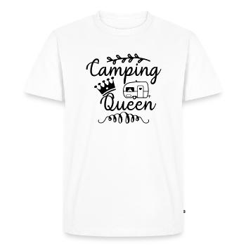 Camping Queen - Men's Premium Organic T-Shirt - white - Front - Nico (187cm)