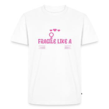 Égalité des sexes - T-shirt Premium bio Homme - blanc - Devant - Nico (187cm)