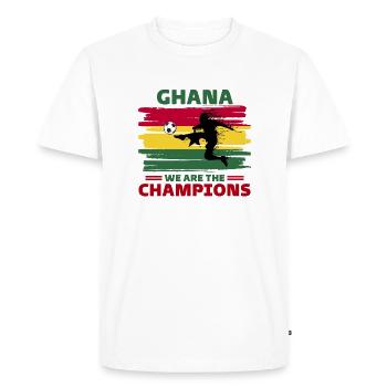 Ghana Football 2022 supporter of Ghana football - Men's Premium Organic T-Shirt - white - Front - Nico (187cm)
