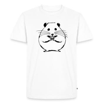 Hamster cute animal rodent animals pet vector 10 - Men's Premium Organic T-Shirt - white - Front - Nico (187cm)