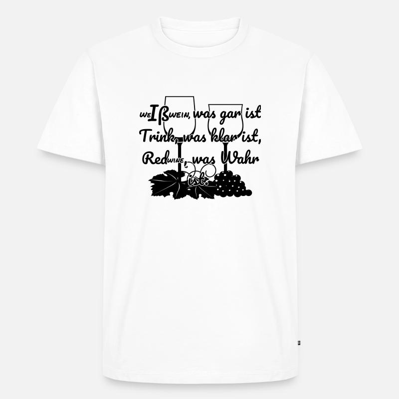 Wein #1 s - Männer Premium Bio T-Shirt - Weiß