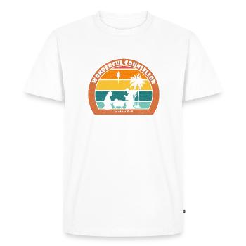 Christmas Nativity with Jesus - Wonderful Counsell - Men's Premium Organic T-Shirt - white - Front - Nico (187cm)