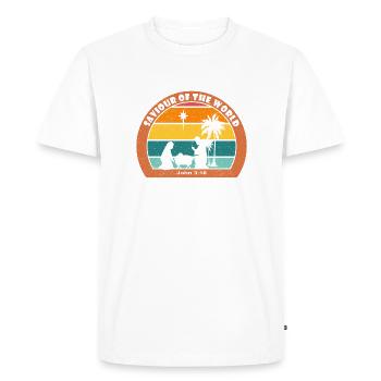 Christmas Nativity with Jesus - Saviour Of The Wor - Men's Premium Organic T-Shirt - white - Front - Nico (187cm)