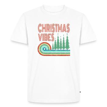 CHRISTMAS VIBES - Men's Premium Organic T-Shirt - white - Front - Nico (187cm)