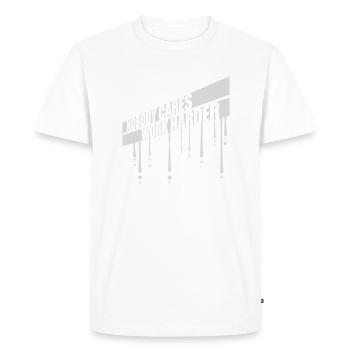 nobody cares work harder - Men's Premium Organic T-Shirt - white - Front - Nico (187cm)