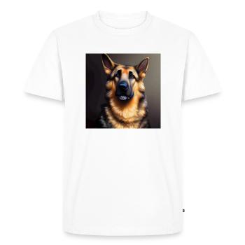 Œuvre d’art de berger allemand - T-shirt Premium bio Homme - blanc - Devant - Nico (187cm)