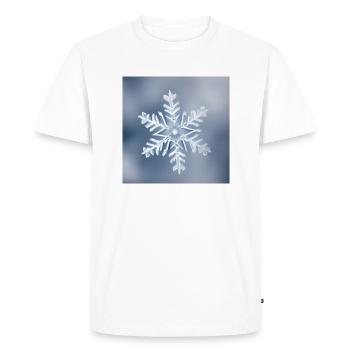 Portrait de flocon de neige d’hiver - T-shirt Premium bio Homme - blanc - Devant - Nico (187cm)