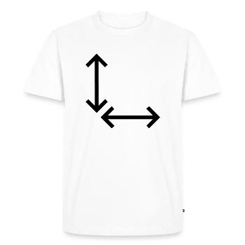 Height Width Measurements Icon Symbol Character - Men's Premium Organic T-Shirt - white - Front - Nico (187cm)