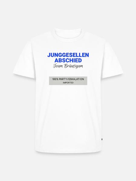 Junggesellenabschied JGA - Männer Premium Bio T-Shirt - Weiß
