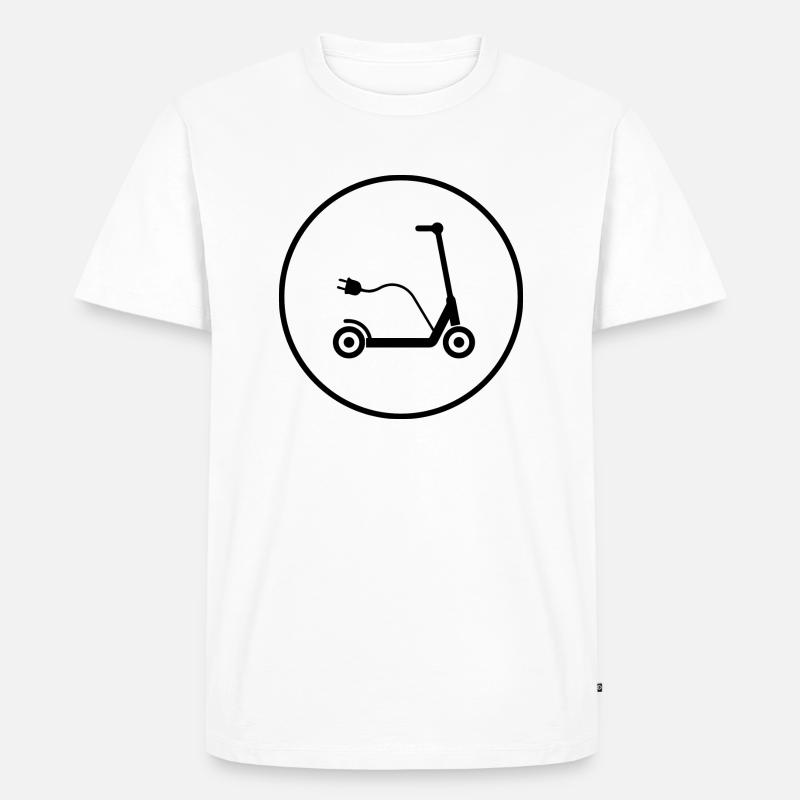 E-Scooter E-Roller Scooter - Männer Premium Bio T-Shirt - Weiß