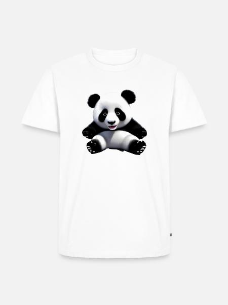 Baby-Panda - Männer Premium Bio T-Shirt - Weiß