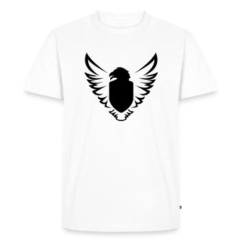 eagle-bird-ecuson-bouclier-shild-wing-01 - T-shirt Premium bio Homme - blanc - Devant - Nico (187cm)