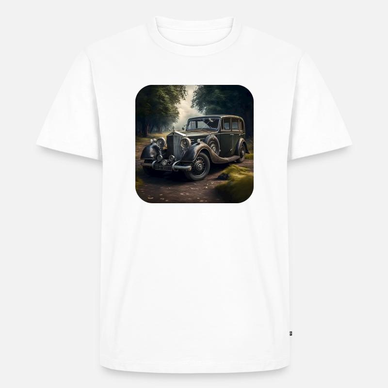 Oldtimer Car, Design 2 - Männer Premium Bio T-Shirt - Weiß