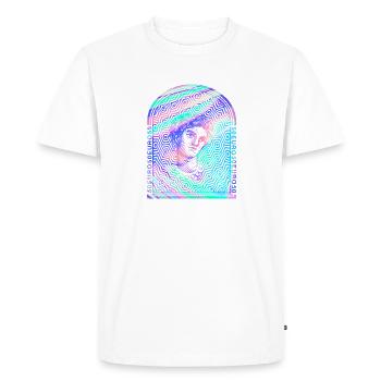 50 Euro Window (Holographic) - Men's Premium Organic T-Shirt - white - Front - Nico (187cm)