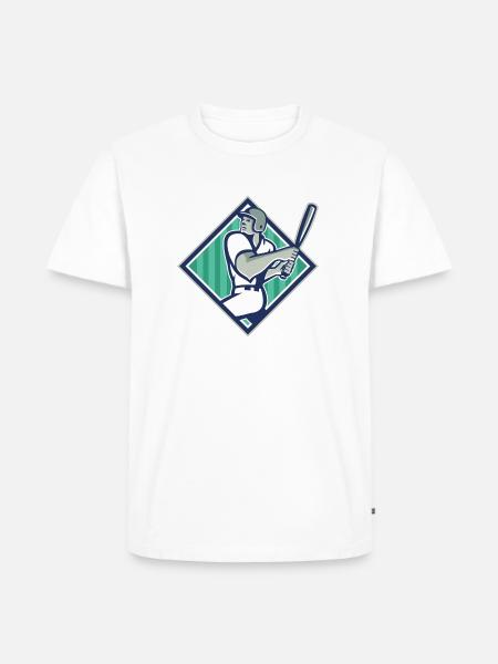 Baseballspieler Design - Männer Premium Bio T-Shirt - Weiß