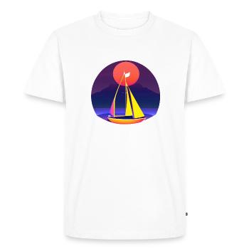 Sailing Sailing Ship Sailing Sailing Sailing Boat - Men's Premium Organic T-Shirt - white - Front - Nico (187cm)