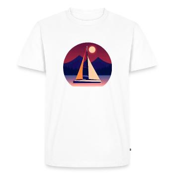 Sailing Sailing Ship Sailing Sailing Sailing Boat - Men's Premium Organic T-Shirt - white - Front - Nico (187cm)