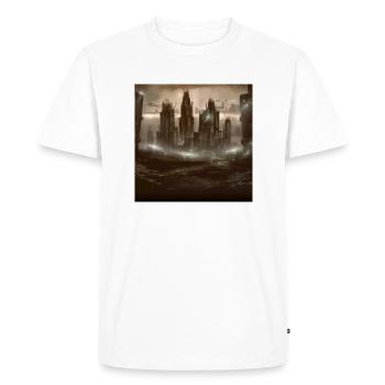 Le nouveau monde futur version 2 - T-shirt Premium bio Homme - blanc - Devant - Nico (187cm)