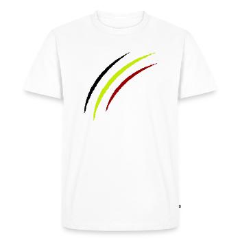 Griffes Belgique - T-shirt Premium bio Homme - blanc - Devant - Nico (187cm)