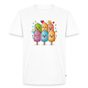 Fête de la crème glacée d’été avec style - T-shirt Premium bio Homme - blanc - Devant - Nico (187cm)