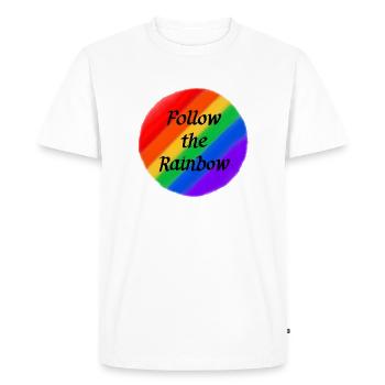Follow the rainbow - Men's Premium Organic T-Shirt - white - Front - Nico (187cm)
