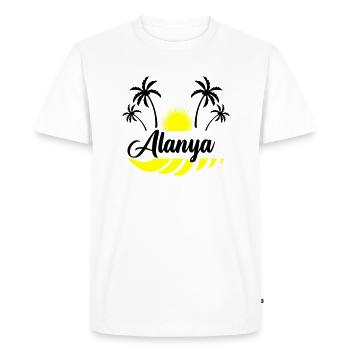 Alanya - T-shirt Premium bio Homme - blanc - Devant - Nico (187cm)