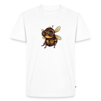Pilote d’abeilles - T-shirt Premium bio Homme - blanc - Devant - Nico (187cm)