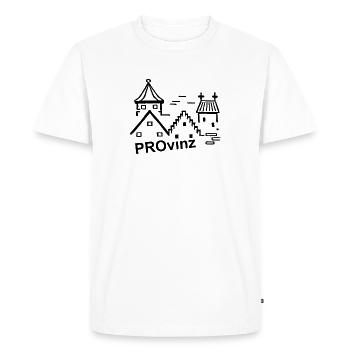 PROvinz - pun on all those in the hinterland - Men's Premium Organic T-Shirt - white - Front - Nico (187cm)