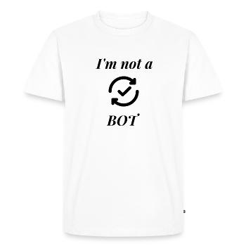 bot of internet - Men's Premium Organic T-Shirt - white - Front - Nico (187cm)