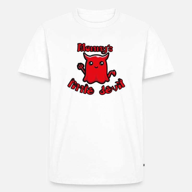 Mommys little devil - Männer Premium Bio T-Shirt - Weiß