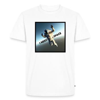Astronaut I Need Space Lustig Funny - Men's Premium Organic T-Shirt - white - Front - Nico (187cm)