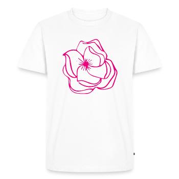 Flower Flower Plant - Men's Premium Organic T-Shirt - white - Front - Nico (187cm)