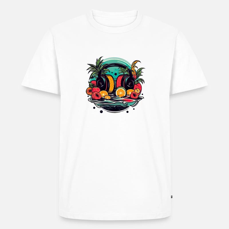 Summer Wave edition2 X4 - Männer Premium Bio T-Shirt - Weiß