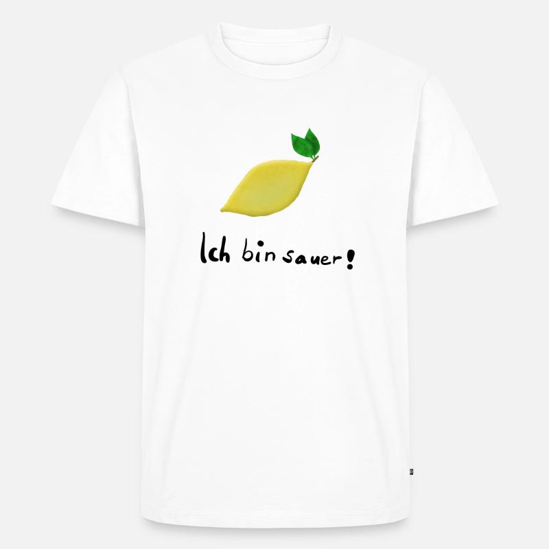 Ich bin sauer - Männer Premium Bio T-Shirt - Weiß