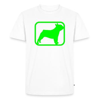 pug - Men's Premium Organic T-Shirt - white - Front - Nico (187cm)