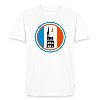 Cocarde de Strasbourg - T-shirt Premium bio Homme - blanc - Devant - Nico (187cm)