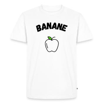 Banana with Apple Spring Summer Party Vegan - Men's Premium Organic T-Shirt - white - Front - Nico (187cm)
