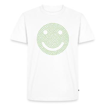 Emoji rire vert - T-shirt Premium bio Homme - blanc - Devant - Nico (187cm)
