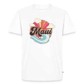 Maui Hawaii Retro Beach 70s - Men's Premium Organic T-Shirt - white - Front - Nico (187cm)