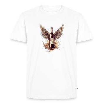 Bottle of winged wine n°1 - Men's Premium Organic T-Shirt - white - Front - Nico (187cm)