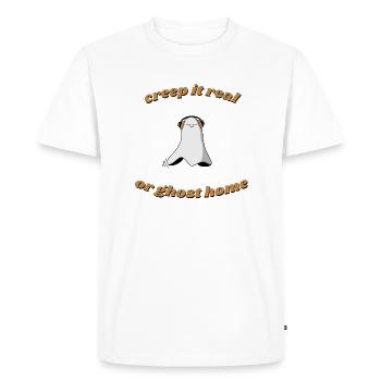 Fantôme d’Halloween - T-shirt Premium bio Homme - blanc - Devant - Nico (187cm)